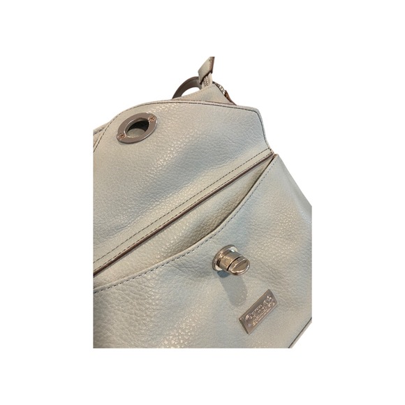 Carlos Santana Light Blue Faux Leather Crossbody Bag with‎ Ornate Lining - Picture 4 of 15